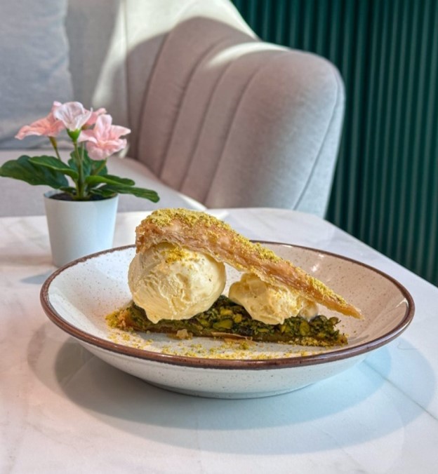 Baklava with Ice Cream